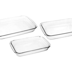 Conjunto de Assadeiras de Vidro Marinex - Celebrity GD16722936N 3 Peças