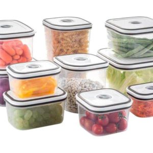 Jogo de Potes de Plástico Hermético Electrolux - com Tampa Quadrado 80000565 10 Peças